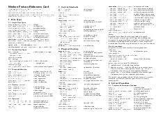 Fortran Refcard